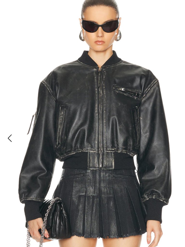 Acne | Cropped Leather Jacket | Nwt Size 36
